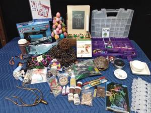 Box of craft items