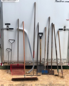 Rakes - Shop Broom - Hay Rake - Roof Remover - Large Pry Bar - Hoes - Scrapers and More