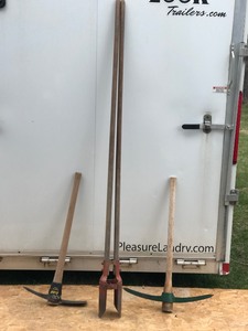 Post Hole Digger & 2 Pick Axes