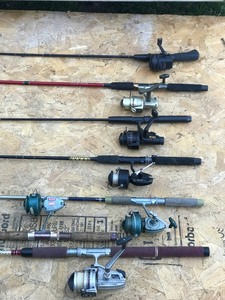 Lot of Vintage Fishing Rods & Reels - See description for info