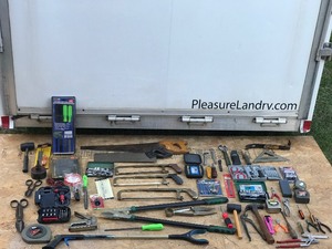 Large Lot of Tools - Saws - Hammers - Tape Measures - Air Blow Gun Set - Socket Sets - Files - Stapler - Crescent Wrench