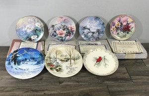 Lot of 7 Collector Plates - Christmas - Birds & Flowers