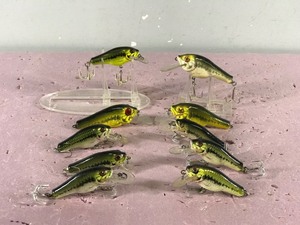 Lot of 10 Bagley Fishing Lures Shaped Like Bass