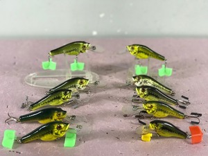 Lot of 10 Bagley Fishing Lures Shaped Like Bass