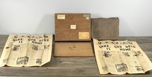 Military Wooden Box that was Shipped with Contents Inside - See description for more info
