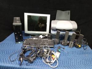 Computer system with printer and speakers