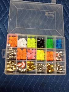Plano tackle box of spinner parts