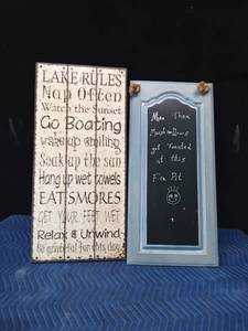 Lake home signs