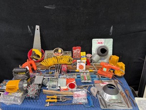 Tote of tools and hardware