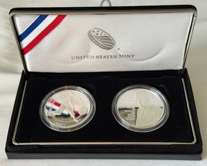 2022 Negro League Soul of Baseball SILVER Dollar Coin and Jackie Robinson Siver Medal Set - 2 coins - original package with COA