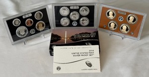 2014 Silver Proof Set 14 coins - original package with COA