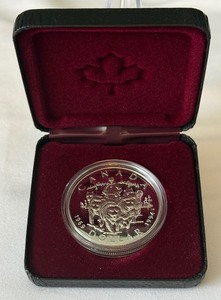 1994 Royal Canadian Proof Silver Dollar - Sled Dog Original Packaging w COA