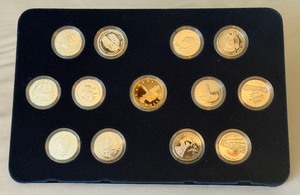 1992 Canadian 125th Anniversary 95.5% Silver 13 coin Proof Set Tray with Coins only, no external hard case, no COA