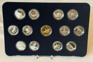 1992 Canadian 125th Anniversary 95.5% Silver 13 coin Proof Set Tray with Coins only, no external hard case, no COA