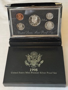 1998 Premier Silver Proof Set - original package with COA