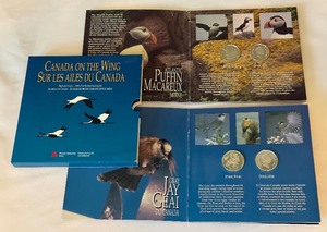 1995 Canada on the Wing Birds of Canada Fifty Cent Silver Four Coin Set Original Packaging w COA