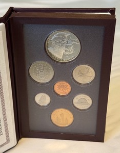 1995 Royal Canadian Double Dollar 7 Coin SPECIAL EDITION Proof Set - Hudsons Bay Company Silver Dollar w Peacekeeping Dollar Original Packaging w COA