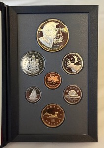 1995 Royal Canadian Double Dollar 7 Coin Proof Set - Hudsons Bay Company Silver Dollar Original Packaging w COA