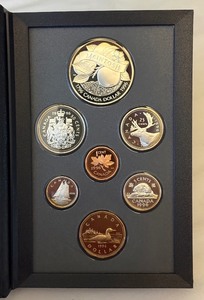 1996 Royal Canadian Double Dollar 7 Coin Proof Set - MacIntosh Silver Dollar Original Packaging w COA