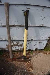 Firewood Splitting Maul and Double Bladed Axe