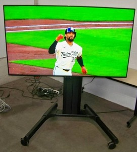 70 Sharp LC-70LE661U 1080p LED SMART TV on Chief Heavy-Duty Rolling Stand