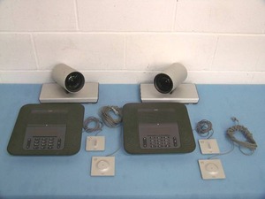 (2) Cisco CP-8832 IP Conference Phones with Mic Pods, (2) Additional Cisco Mic Pods and (2) Cisco TelePresence Precision Cameras