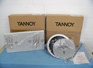 (2) Miscellaneous In-Ceiling Speakers and (2) Tannoy Back Cans in Original Boxes