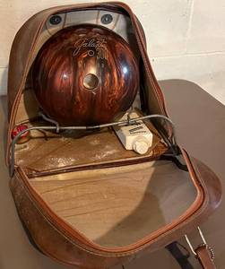Basement - Vintage Galaxie 300 Bowling Ball with Leather Case