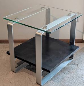 LR - Glass Top Side Table