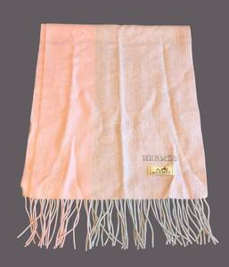 LR - Hermes Silk Scarf Pink and Grey Stripes