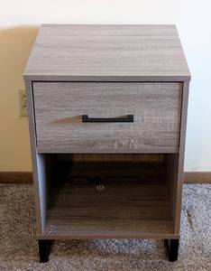 UL - Neutral Colored Wood Nightstand