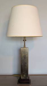 UL - Visual Comfort Vintage Brass & Wood Table Lamp