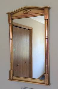 ML - Ornate Arched Wall Mirror with Floral Crest Frame