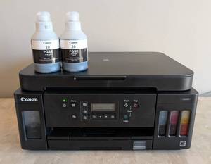 O - Canon PIXMA G6020 Wireless All-In-One Ink Tank Printer with Extra Black Ink