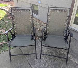 BY - Pair of Folding Patio Chairs (Lot of 2)