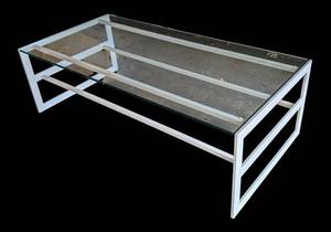 G - Glass-Top Coffee Table