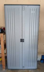 G - Suncast Storage Cabinet - 40 x 19 x 80 Inches Tall Garage Organizer