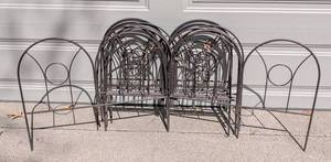G - Metal Garden Fence Panels Set of 9, 30 in by 24 in Panels