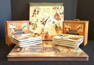 K - Williams-Sonoma Grand Tour Appetizer Plates & Placemats (4) & Platter