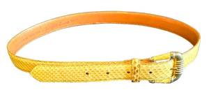 K - Saks Fifth Avenue Genuine Snakeskin Belt - Large