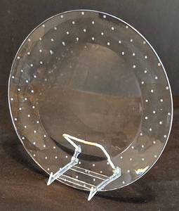 K - Kate Spade Larabee Dot Clear Crystal Cake Plate - 12-Inch Diameter
