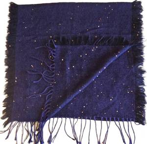 K - Ralph Lauren Mohair Scarf with Copper Sequins