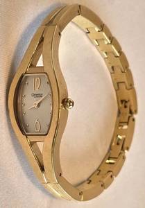 K - Caravelle by Bulova Womens Watch - Gold Tone, Stainless Steel Back, 7 Inch Circumference