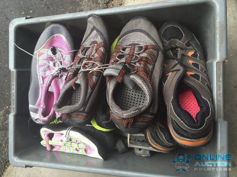 Lot of assorted water shoes