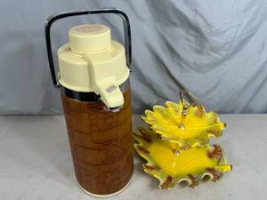 Vintage Airpot & Pottery Tray