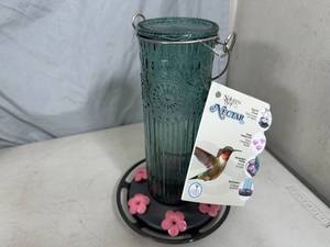 New Easy Fill Glass Hummingbird Feeder