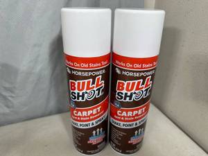 2 New Cans of Horsepower Bull Shot Carpet Spot and Stain Remover