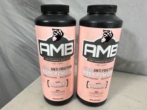 2 New Jars of AMB Lady Anti Friction Body Powder