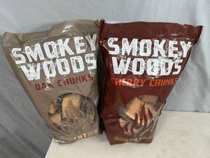2 New Bags of Smokey Woods Cherry and Oak Grilling BBQ Wood