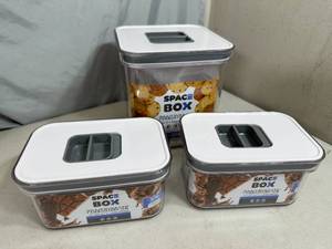 3 New Pantrymate Space Box Leak Proof Food Storage Containers